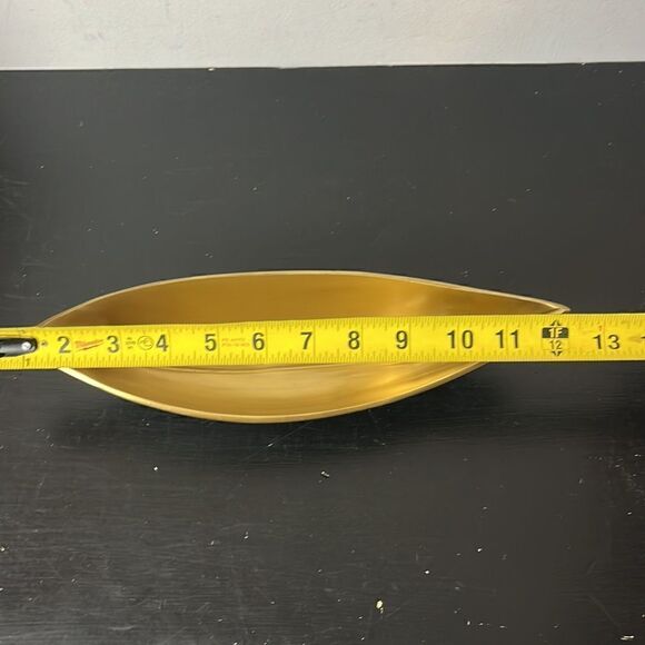 Williams Sonoma Olive leaf brass small tray - Picture 9 of 11